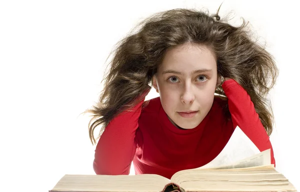 Підліток красива дівчина читач Стокове Фото
