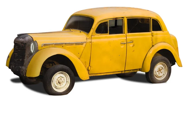 Viejo coche amarillo — Foto de Stock