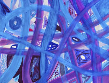 Blue, Purple Paths Abstract Background clipart