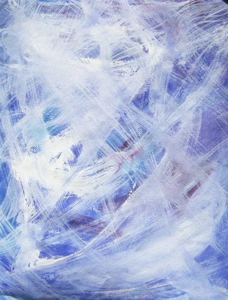 Happy abstract acrylic art painting in blue, white, purple, red — Stock Photo, Image