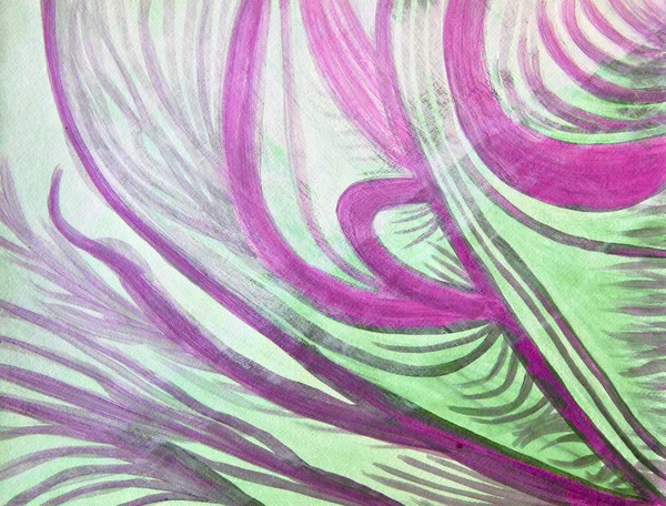 Цілющі хвилі в фіолетовому, зеленому і білому — стокове фото