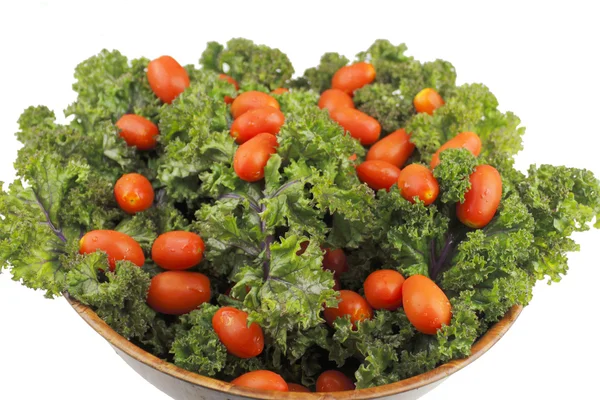 Red Kale with Tomatoes — Stock Photo, Image