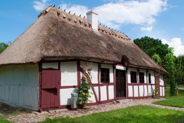 Old house from the funen village clipart