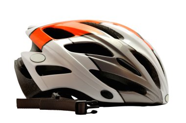 Cycling helmet for cross country riding isolated on white clipart