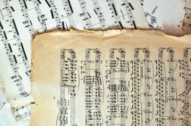 Old music sheet pages - art background clipart