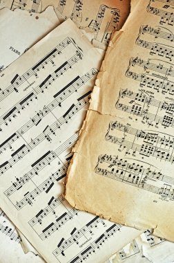 Old music sheet pages background clipart