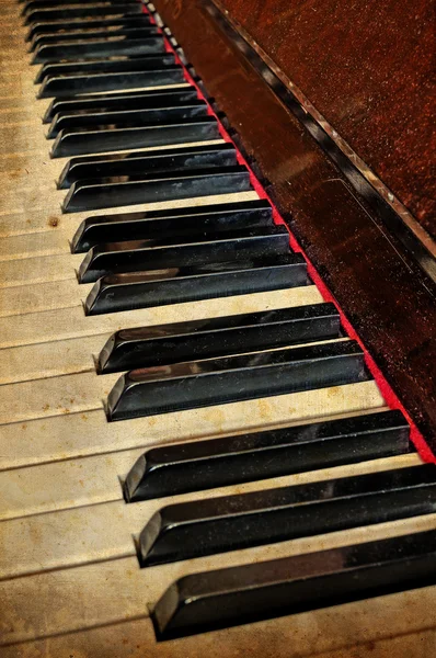 Grunge piano fond musical — Photo