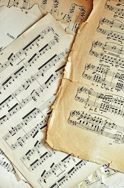 Folha de música antiga páginas fundo — Fotografia de Stock
