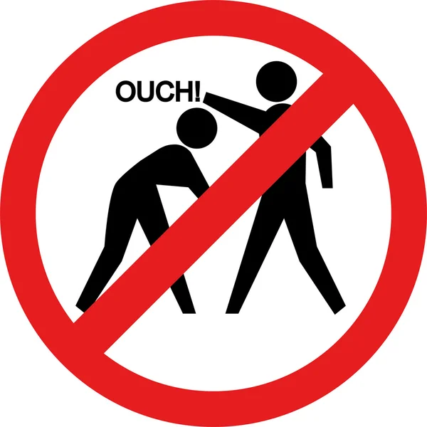 stock image Ouch sign. Hitting and beating is forbidden