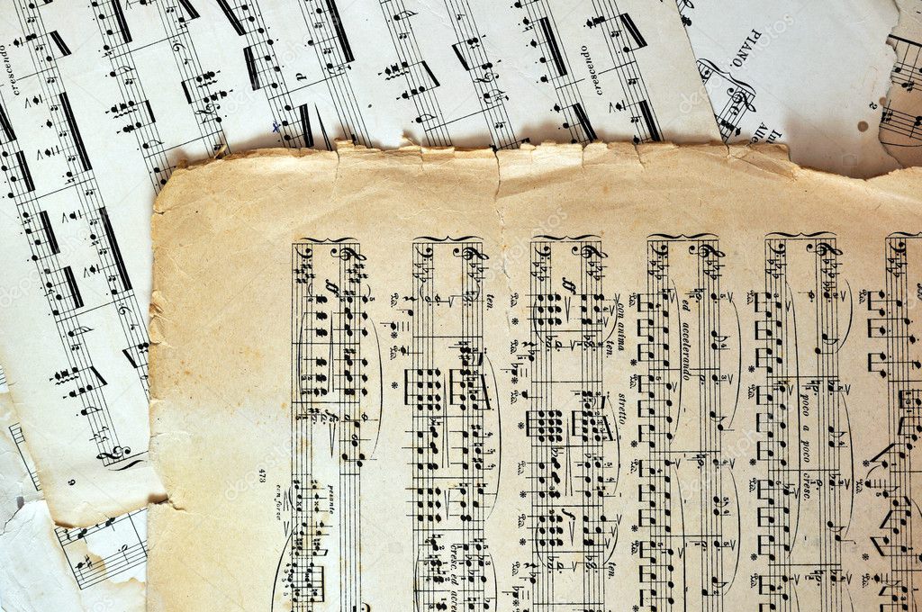 Old music sheet pages - art background