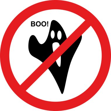 Now ghosts sign. Boo! clipart