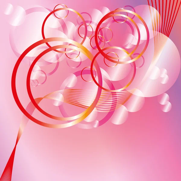 グラマーなスタイルの背景をピンクの円 — ストックベクタ