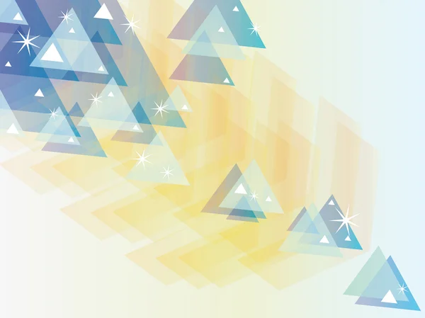 抽象蓝色黄色三角形背景 — 图库矢量图片