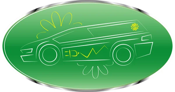 Konzept-Ikone Bild des ökologischen Wagens — Stockvektor