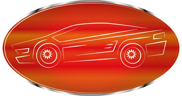 スポーツカー ラベル自動バッジ設計 — ストックベクタ