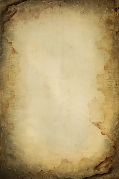 Grunge burned and wet paper space for text or image — Stock Photo, Image