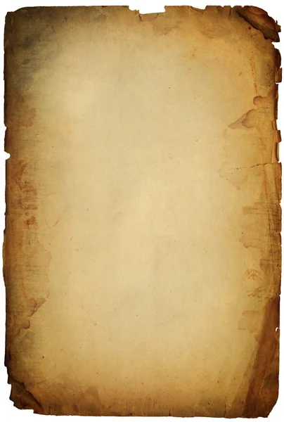 Stary rozdarty nieczysty papier arkusz — Zdjęcie stockowe