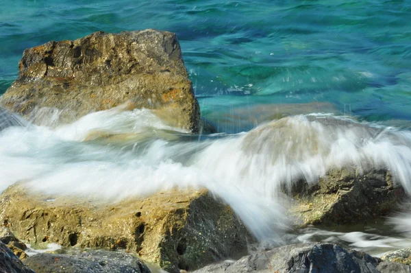 stock image Waves on rocks