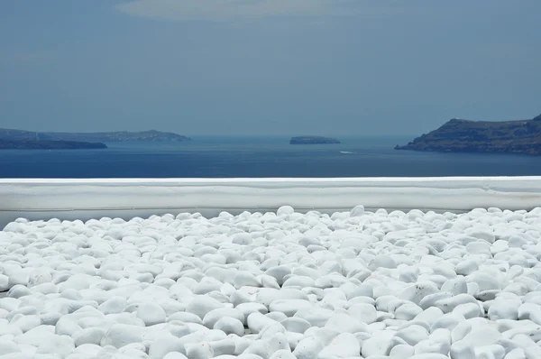 stock image The white stones of Santorini