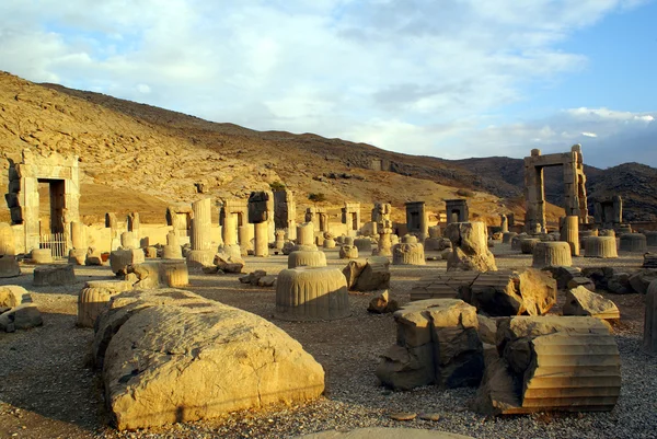 Tramonto a Persepolis Immagini Stock Royalty Free