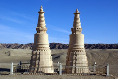 Two stupas clipart