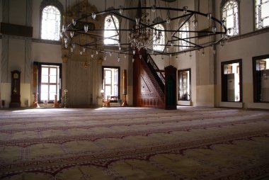 Inside mosque Emirsultan clipart