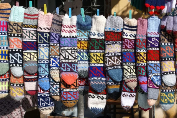 Meias de lã à venda — Fotografia de Stock