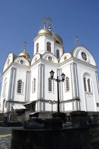 白色教堂在克拉斯诺达尔 — 图库照片