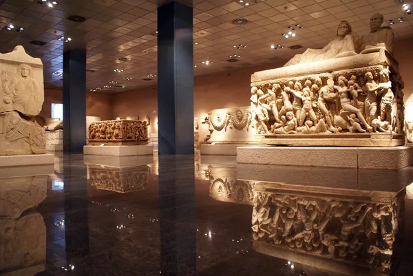Inuti antalya museum, Turkiet Stockbild
