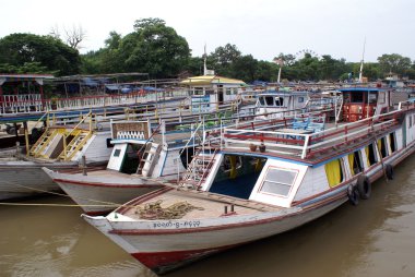 Wooden boats clipart