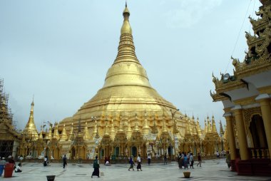 Golden Shwedagon Paya in Yangon clipart