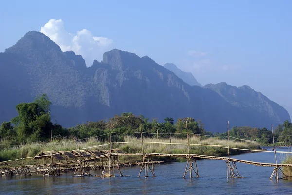 Most w Laosie — Zdjęcie stockowe