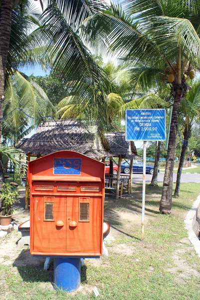 Poštovní schránka a palmový strom — Stock fotografie
