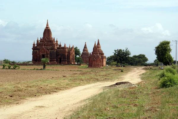 Yol ve stupa — Stok fotoğraf