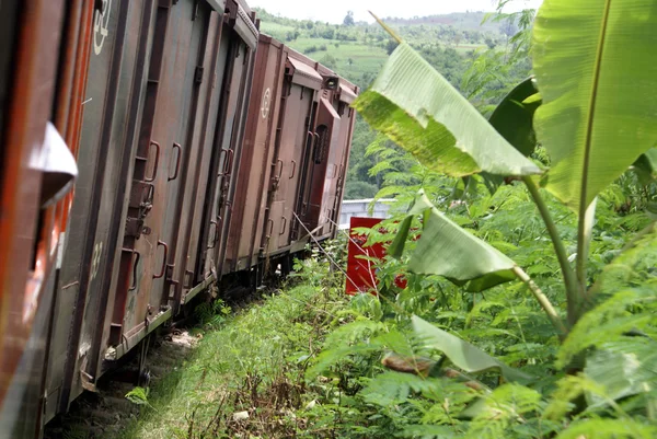 Поїзд і банан — стокове фото