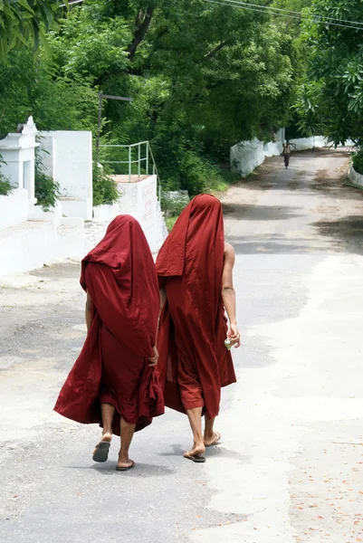 Ходячие монахи — стоковое фото