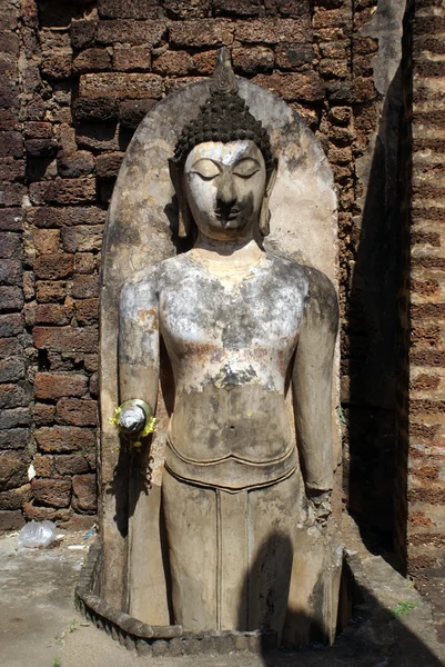 Wall and Buddha — Stock Photo, Image