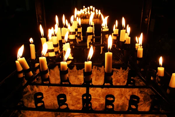 Candles in church — Stock Photo, Image
