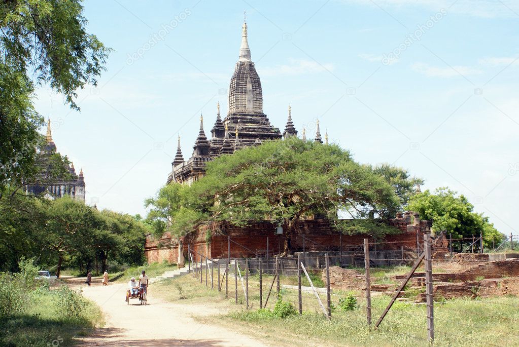 Temple and road