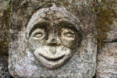 Stone with face clipart