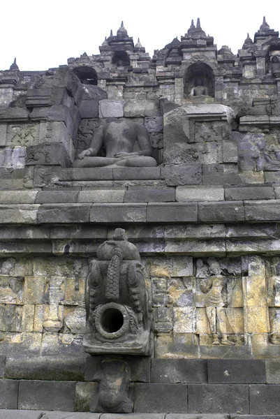 Pared en Borobudur — Foto de Stock