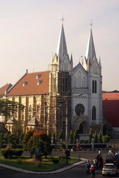Кафедральний собор у місті Malang — стокове фото