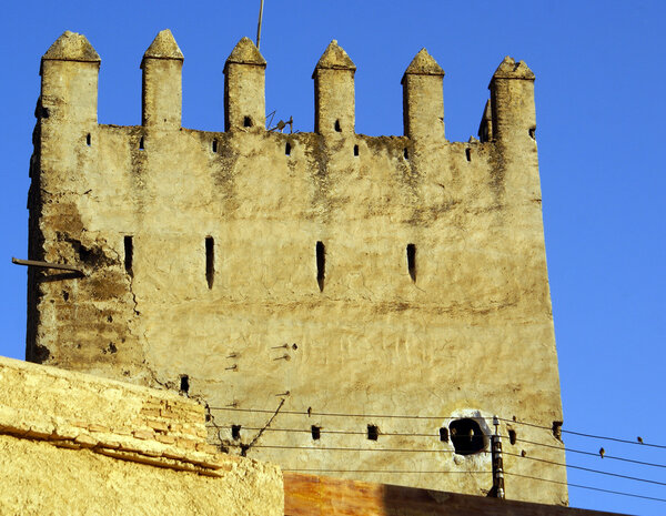 Tower of old fortress in Fez, Morocco
