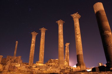 Columns at night clipart