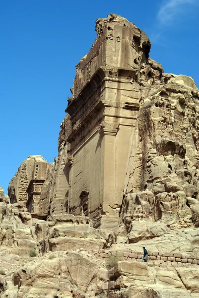Petra kayalarda — Stok fotoğraf