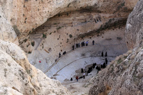 在 maalula，叙利亚在修道院塔克拉附近山沟 — 图库照片