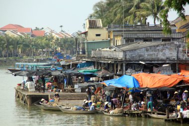 Boats and market clipart