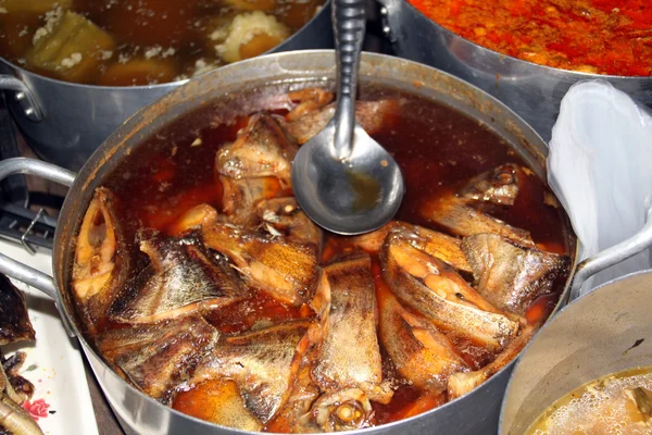 Peixe e sopa — Fotografia de Stock