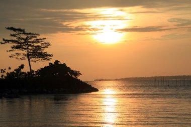 Sunset in Samoa clipart