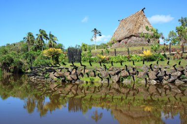 House on the river clipart